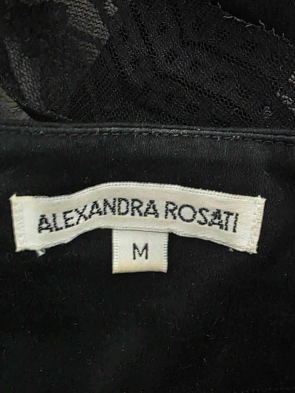 Vintage Y2K Alexandra Rosati Lace Halter Top Cami Black Mesh Size M - Picture 7 of 8